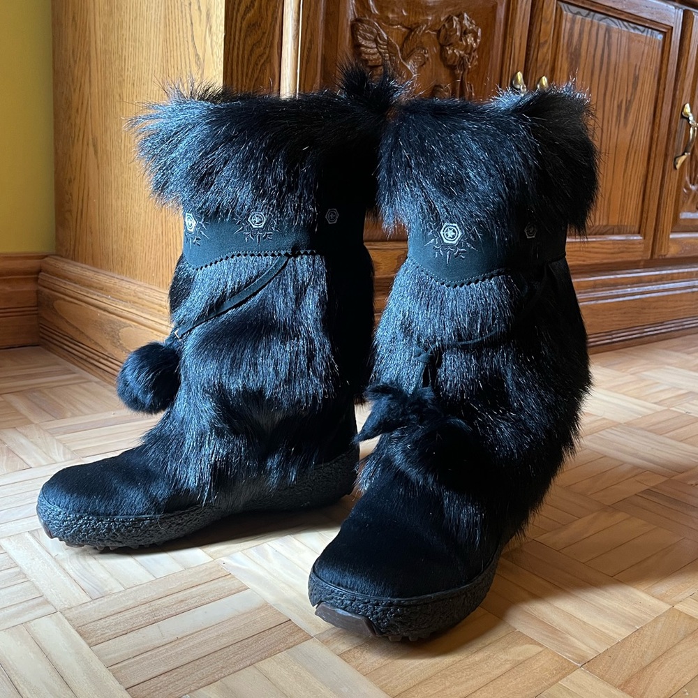 🇮🇹 Genuine Fur Apres Ski Boots - Made in Italy!